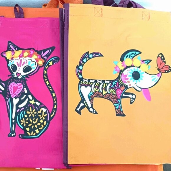 Dia De Los Muertos Day of the Dead Salt + Pepper Shakers+ Reusable Bag New - Picture 7 of 10